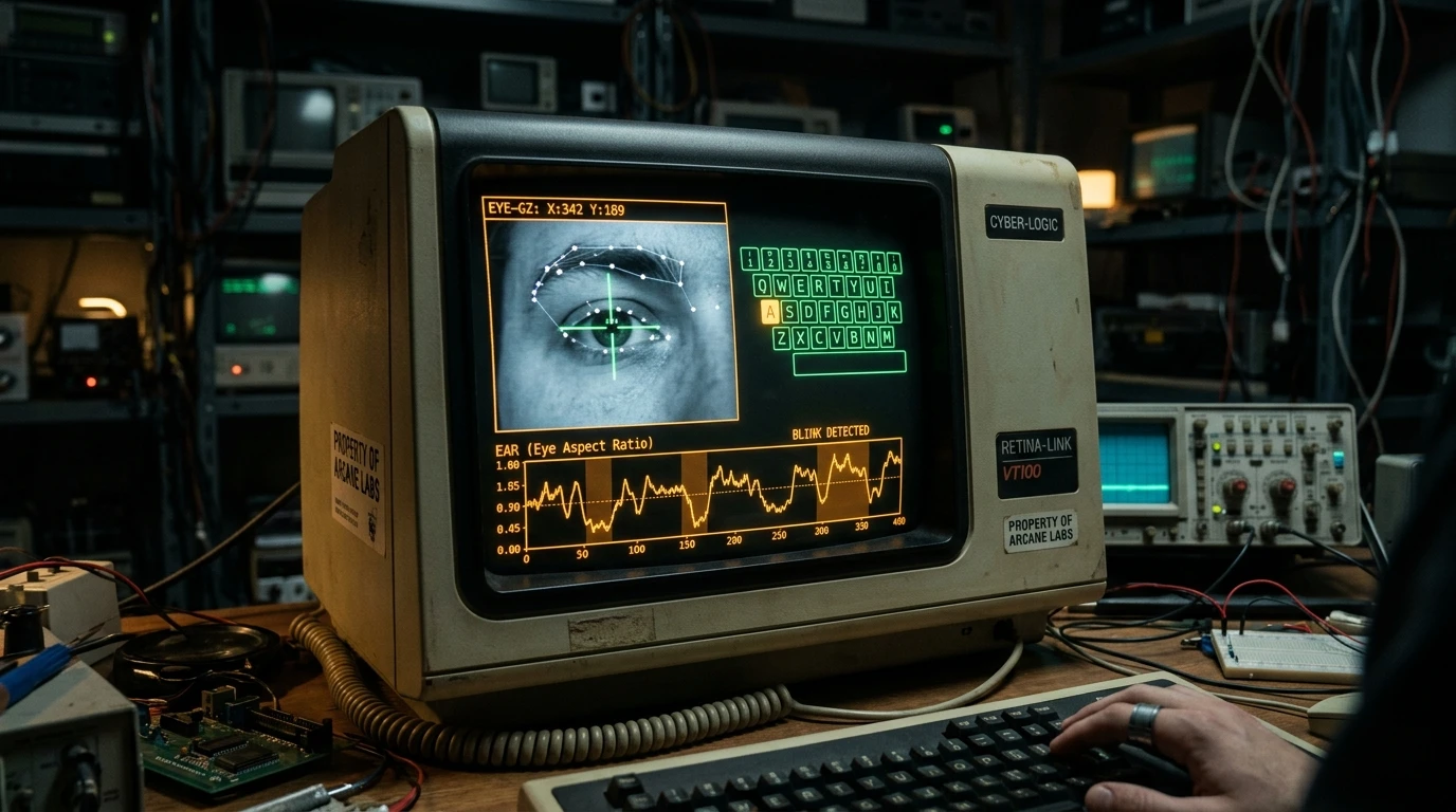 Eye-Tracking Virtual Typing — Hands-free text entry using gaze selection and intentional blink detection